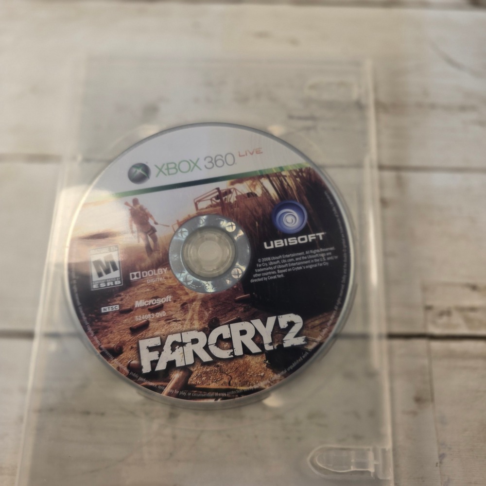 Far Cry 2 Xbox 360 Ubisoft 2008 Open World FPS Action Video Game Disc Only